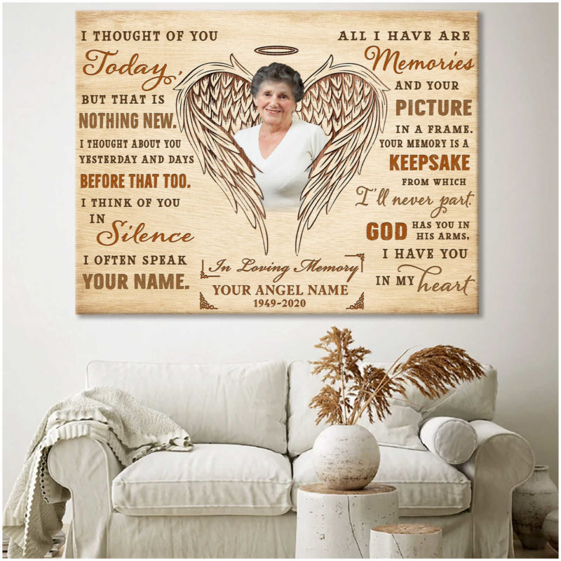 Custom Canvas Prints Personalized Gifts Memorial Photo Gifts Angel Wings