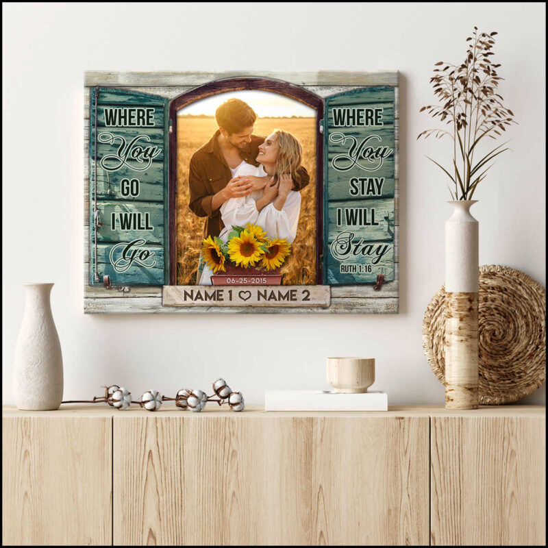 Custom Canvas Prints Personalized Gifts Wedding Anniversary Gifts Photo Gifts Window Where You Go I Will Go Wall Art Decor Ohcanvas (Illustration-1)