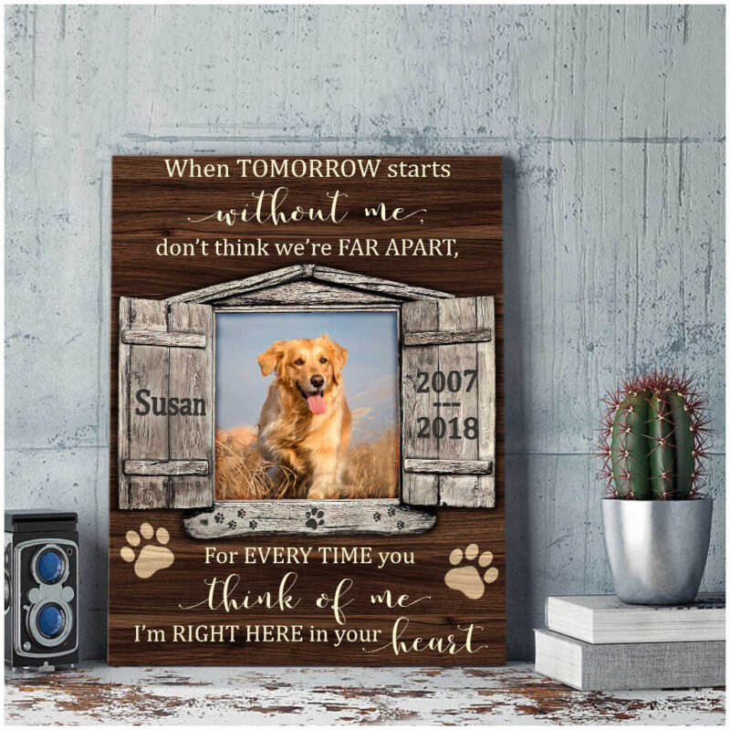 Custom Canvas Prints Personalized Gifts Memorial Pet Photo Illustration 1