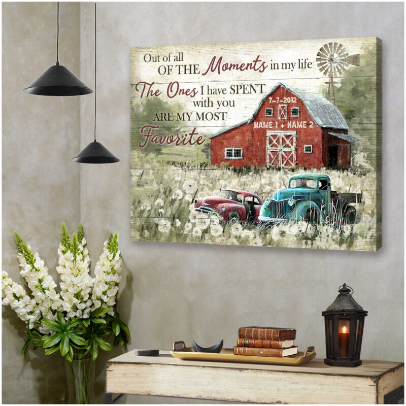 Custom Canvas Personalized Prints Anniversary Wedding Gifts Farmhouse Wall Art Decor Ohcanvas Illustration 1