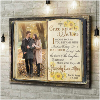 Custom Wedding Anniversary Gift Once Upon A Time Canvas Wall Art OhCanvas