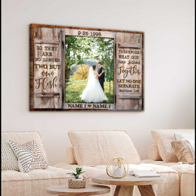 Customized Canvas Print With Bible Verse Wedding Anniversary Gifts Wall Art  Illustration 3
