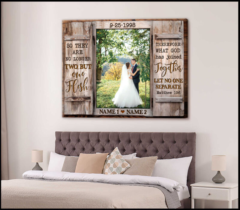 Customized Canvas Print With Bible Verse Wedding Anniversary Gifts Wall Art 