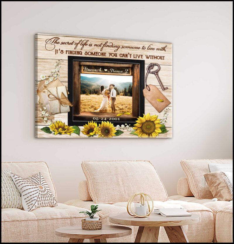 Custom Canvas Prints Wedding Anniversary Gifts Personalized Photo Gifts The Secret Of Life Ohcanvas Illustration 1