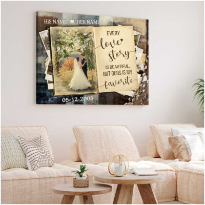 Custom Canvas Prints Wedding Anniversary Gifts Personalized Photo Gifts Every Love Story Ohcanvas Illustration 1