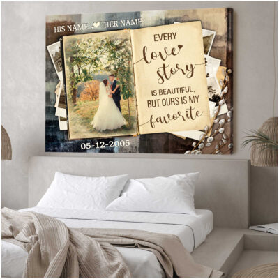 Custom Canvas Prints Wedding Anniversary Gifts Personalized Photo Gifts Every Love Story Ohcanvas Illustration 3