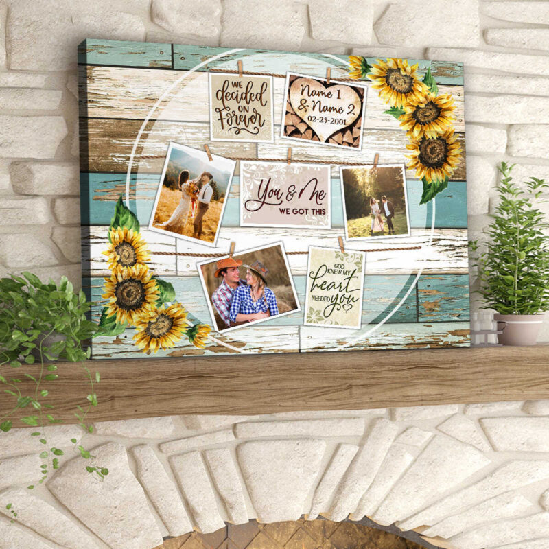 Custom Canvas Prints Personalized Photo Gifts Wedding Anniversary Sunflower And Beautiful Quotes Ohcanvas