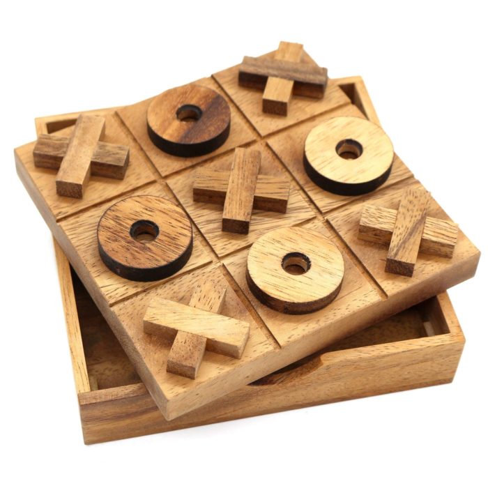 Personalized Wooden Tic Tac Toe - Unique Housewarming Gifts For Men