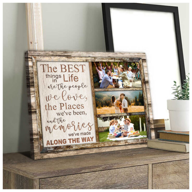Personalized Wedding Gifts Anniversary Gifts Farmhouse Wall Decor The Best Things Canvas Print (Illustration-2)