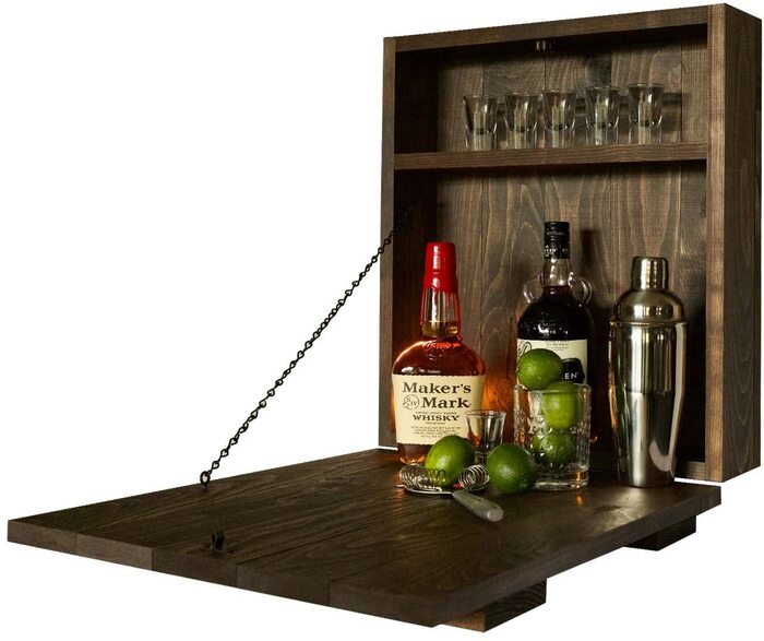 Long lasting hanging mini-bar to store wine bottles - best housewarming gifts for guys 