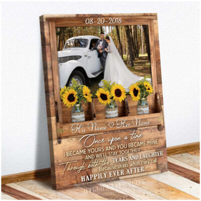 Custom Canvas Prints Wedding Anniversary Gifts Personalized Photo Gifts Sunflower Mason Jars Ohcanvas Illustration 2