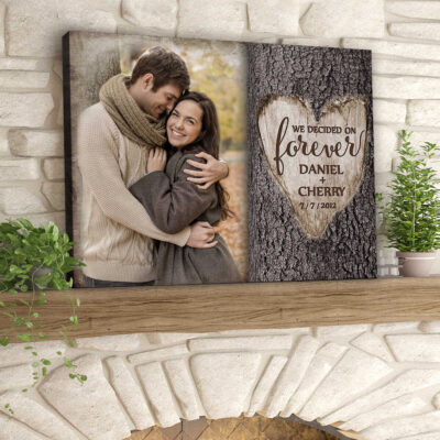 Customized Wedding Gifts For Couple We Decided On Forever Canvas Print