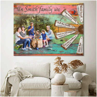 Personalized Custom Canvas Prints Photo Family For Farmhouse Wall Decor