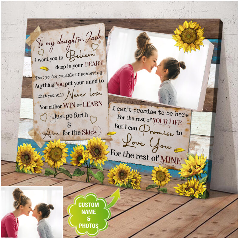 Customized Gifts For Daughter From Mom Canvas Print I Want You To Believe Wall Art