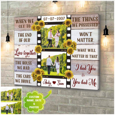 Custom Canvas Photo Prints Personalized Wedding Anniversary Gifts When We Get To Wall Art Decor Ohcanvas Illustration 3