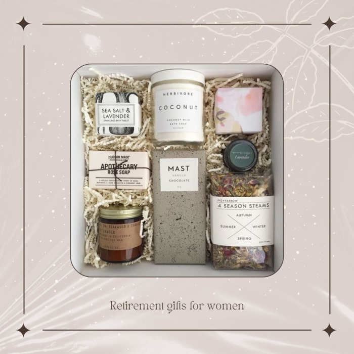 Organic Gift Basket - best retirement gifts for women. 