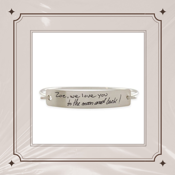 Handwriting Bracelet - retirement gift ideas for a female.