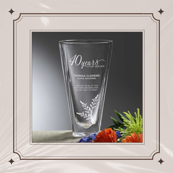 Personalized Crystal Vase.