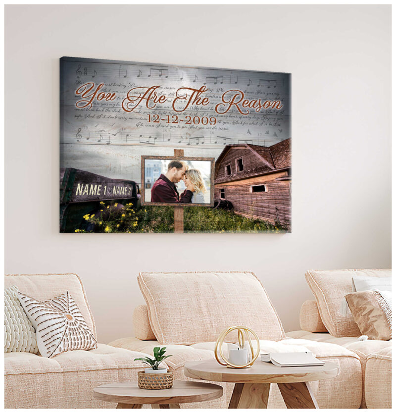 Custom Canvas Prints Personalized Wedding Anniversary Gifts Photo Song Bedroom Wall Art Decor Ohcanvas