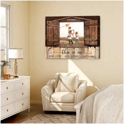 Family Wall Art Photo Gift Window This Is Us Canvas Print Illustration 1