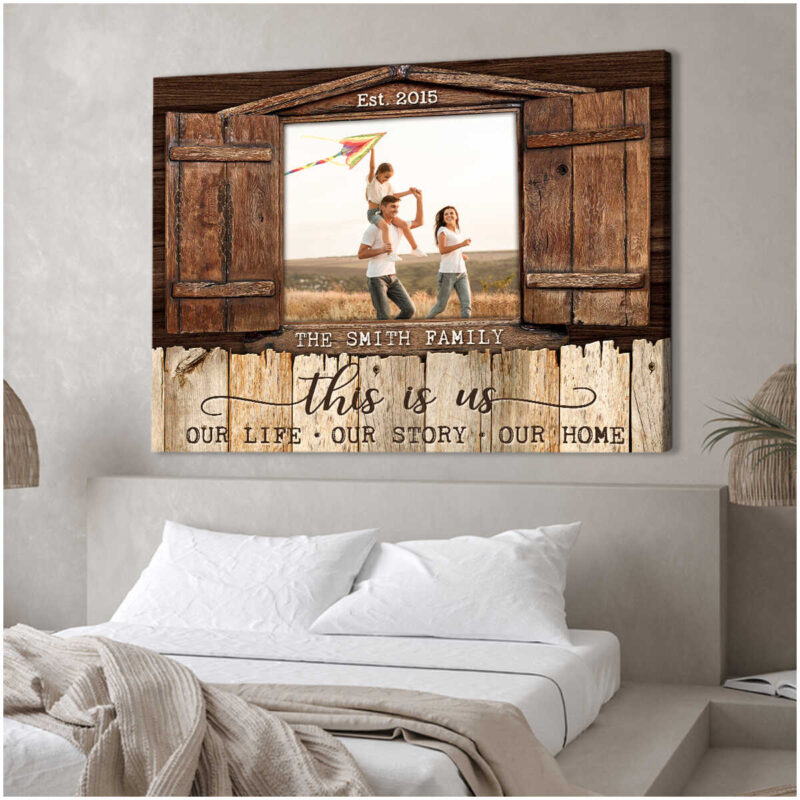 Family Wall Art Photo Gift Window This Is Us Canvas Print Illustration 3