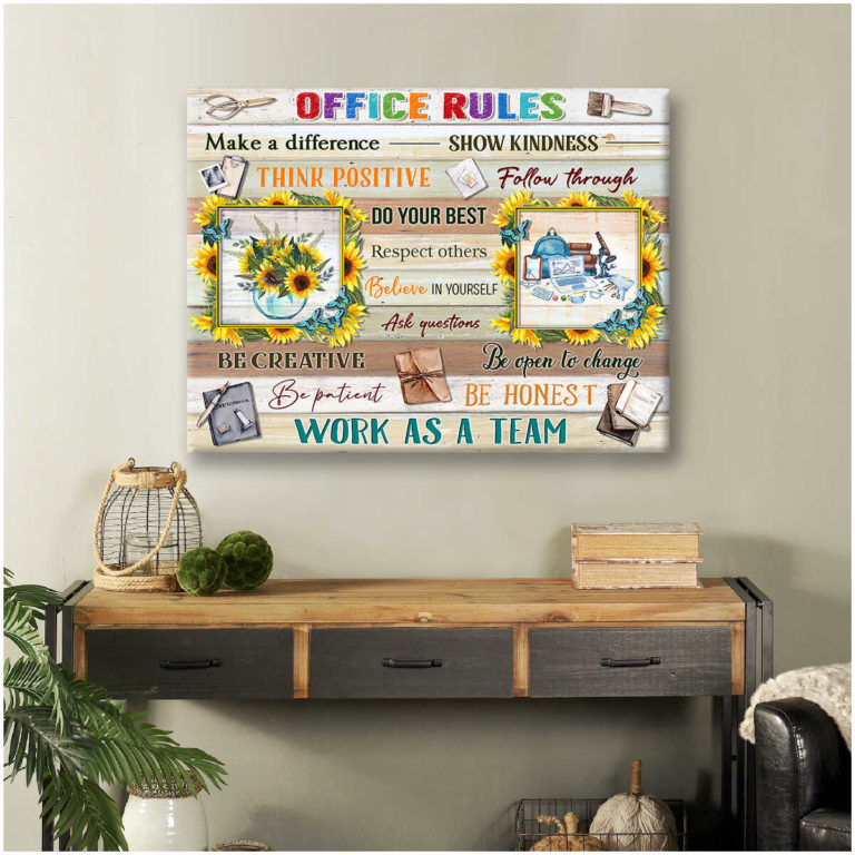 Office Canvas Office Rules Wall Art Decor Ohcanvas - Oh Canvas