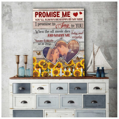 Custom Canvas Prints Wedding Anniversary Gifts Personalized Photo Promise Me You Will Always Ohcanvas Illustration 3