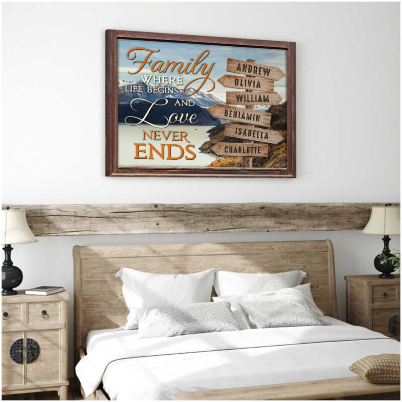 Custom Canvas Prints Personalized Gifts Family Gifts Mountain River Nature Views Ohcanvas (Illustration-1)