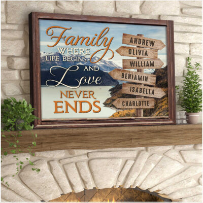 Custom Canvas Prints Personalized Gifts Family Gifts Mountain River Nature Views Ohcanvas (Illustration-3)