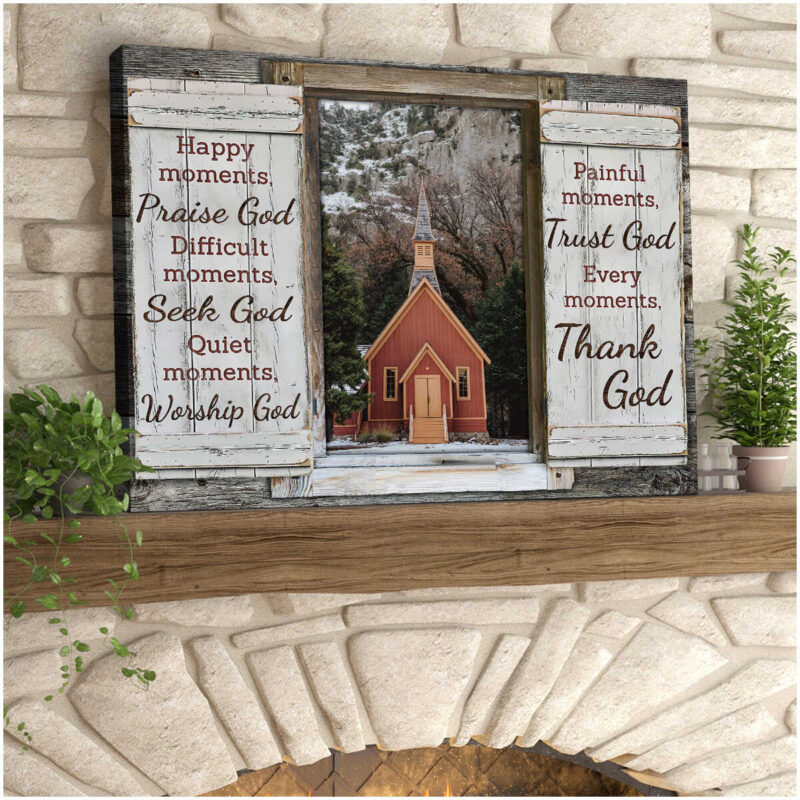 Canvas Wall Decor Farmhouse Window Gorgeous Church Ohcanvas (Illustration-1)