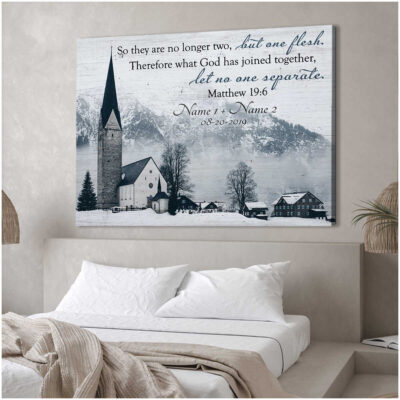 Custom Canvas Personalized Prints Wedding Anniversary & Birthday Gifts Winter Landscape Church Ohcanvas Illustration 2