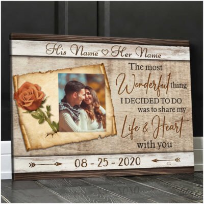 Personalized Canvas Prints For Wedding Gifts