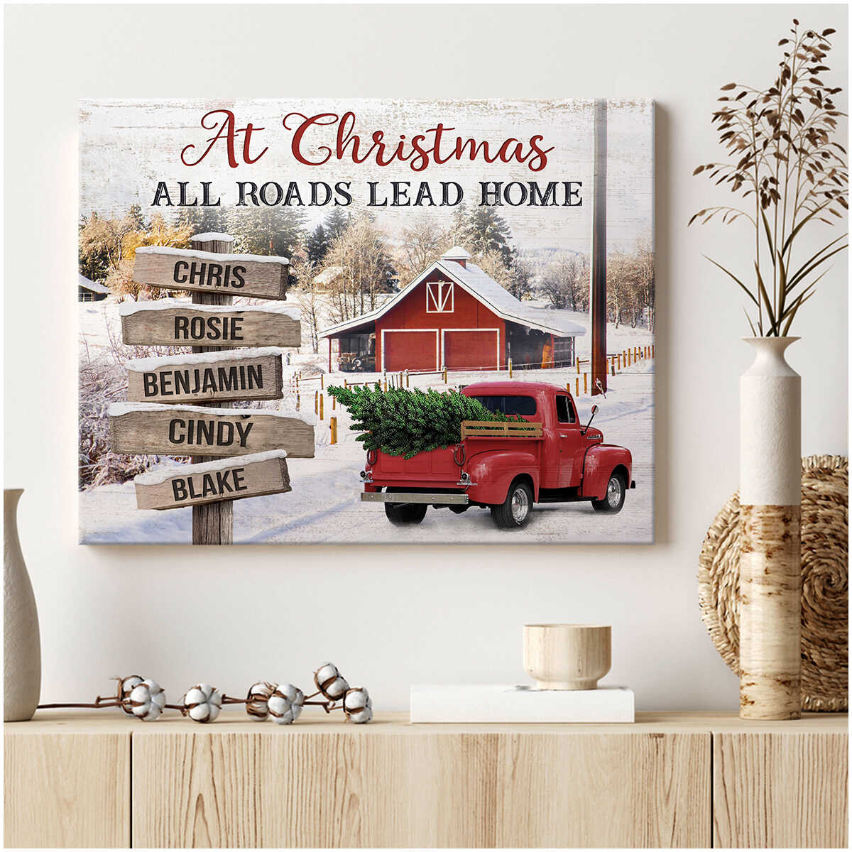 Custom Canvas Prints Family Personalized Christmas Gifts The Joy Of  Christmas Is Family Wall Art Decor Ohcanvas