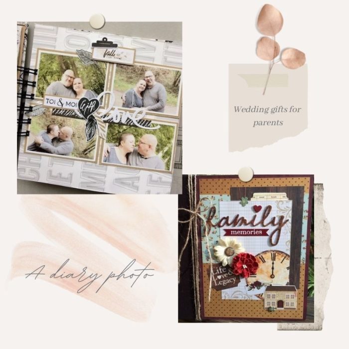 Create a photo diary as a wedding gift for parents