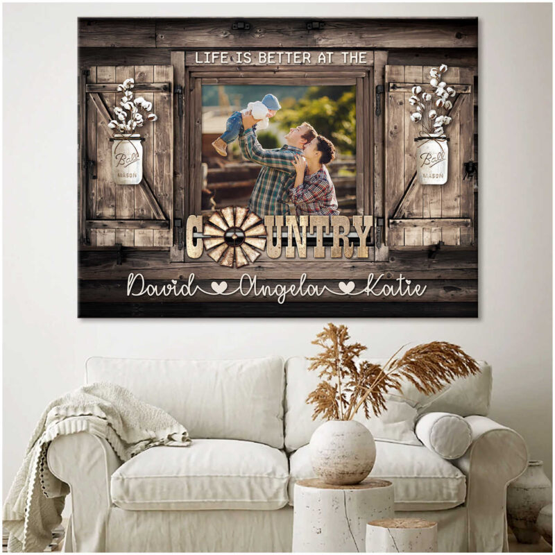 Custom Canvas Personalized Photo Gifts Family Photo Prints Life Is Better At The Country Ohcanvas