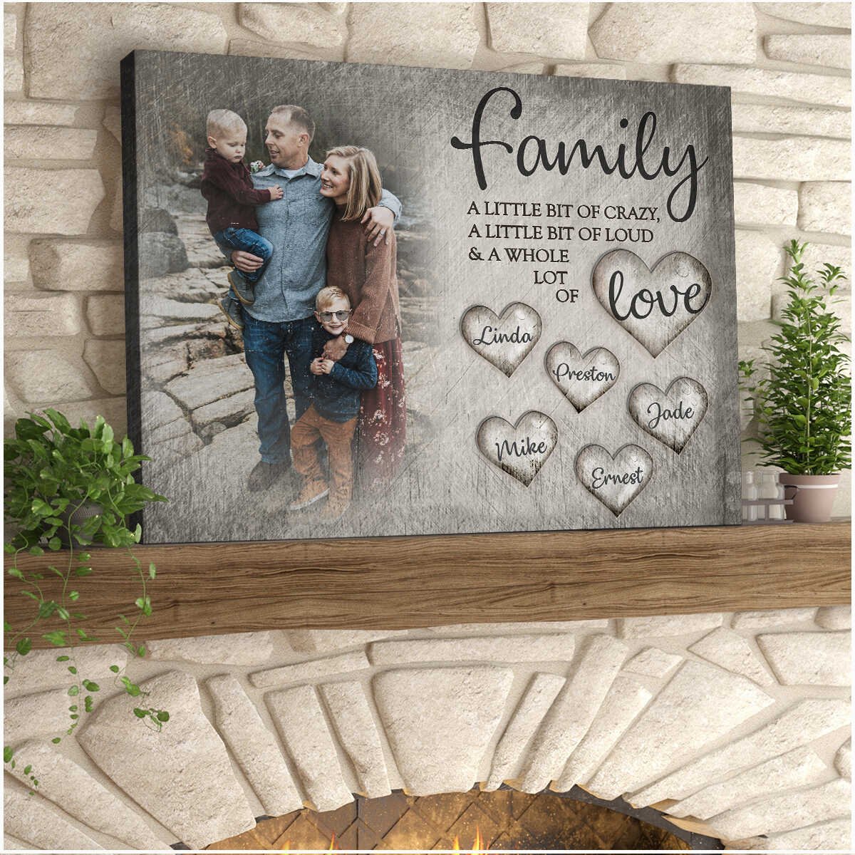 Custom Canvas Prints Personalized Photo Gifts Customize Names Family ...