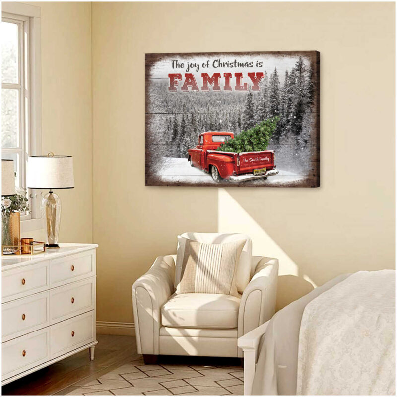Custom Canvas Prints Family Personalized Christmas Gifts The Joy Of Christmas Is Family Wall Art Decor Ohcanvas (Illustration-1)
