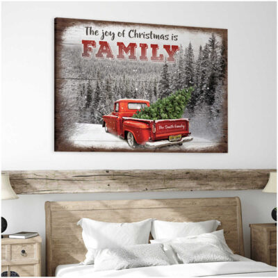 Custom Canvas Prints Family Personalized Christmas Gifts The Joy Of Christmas Is Family Wall Art Decor Ohcanvas
