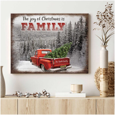 Custom Canvas Prints Family Personalized Christmas Gifts The Joy Of Christmas Is Family Wall Art Decor Ohcanvas (Illustration-3)