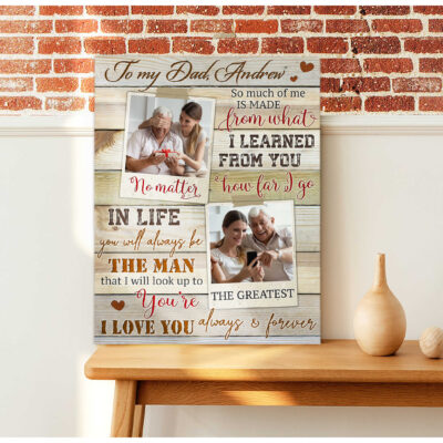 Personalized Birthday Canvas Print Gifts For Dad