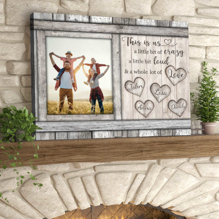 Family Portrait Canvas Print - Wedding Gifts For Parents. 