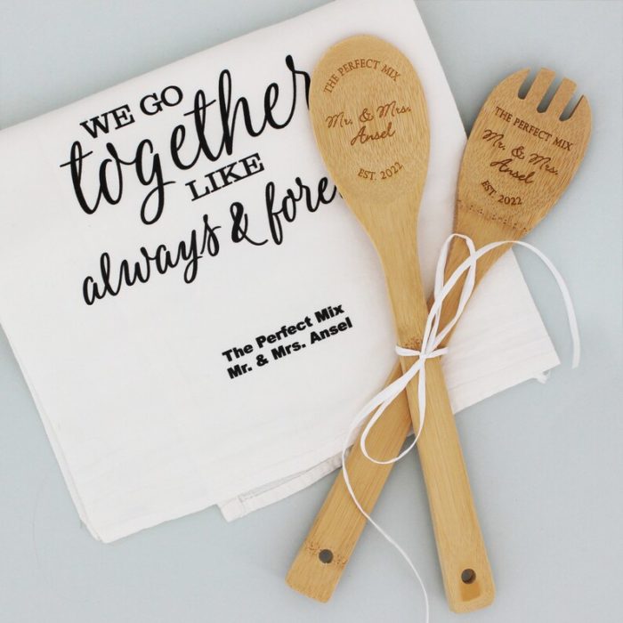 Personalized Spoon Set - great wedding gifts for parents from daughter