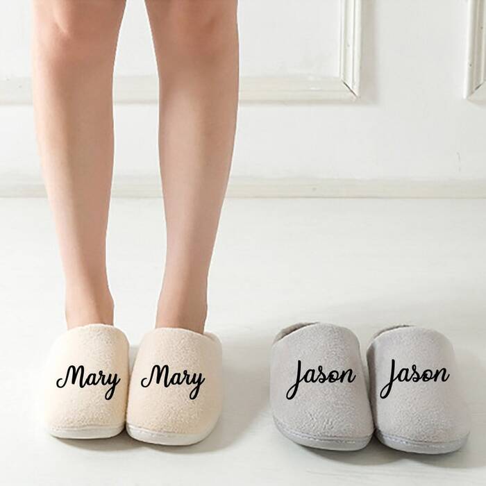 Couple Slippers - personalized gifts for parents on wedding day