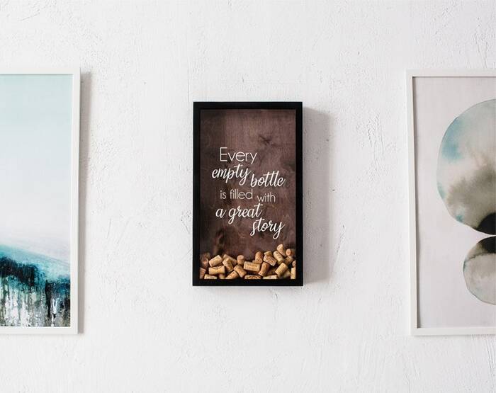Wine Cork Wall Art - wedding gift for parents.