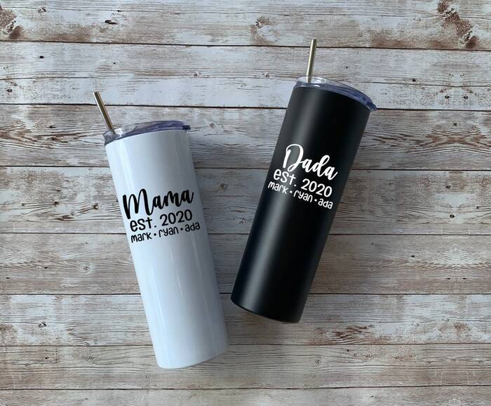 Mom and Dad Tumblers - wedding gifts for the parents. 
