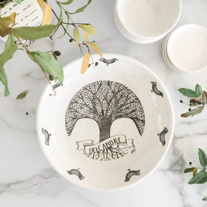 Family Tree Serving Bowl - Personalized Wedding Gifts For Parents