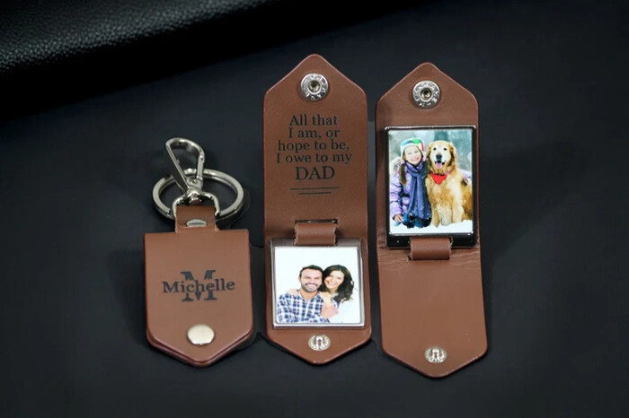 Leather Key Chain - personalized gifts for parents on wedding day 