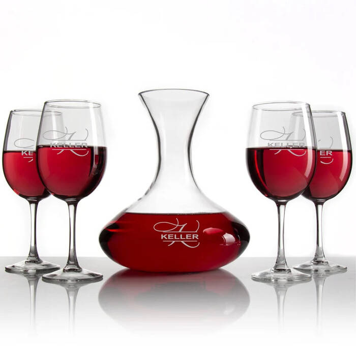 Wine Decanter Set - Personalized Gifts For Parents On Wedding Day 