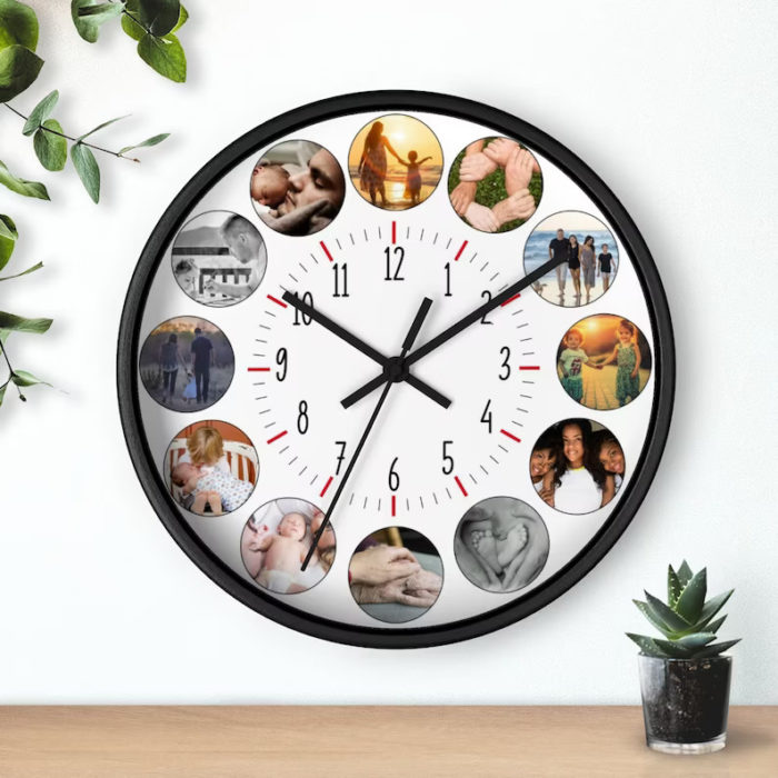 Customized Photo Clock - Personalized Wedding Gifts For Parents. 