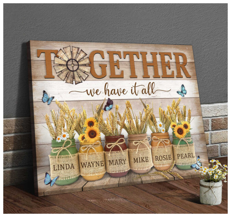 Custom Canvas Prints Personalized Names Family Gifts Together We Have It All Ohcanvas (Illustration-1)